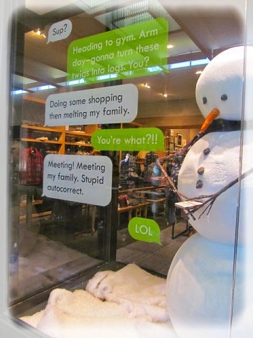 Snowman Texting